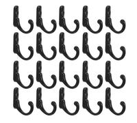 IWOWHERO Lot de 20 Crochets Muraux Noirs en Alliage Vintage Mini Crochets Décoratifs Simples pour Manteaux, Serviettes et Clés Porte-serviettes Compacts pour Salle de Bain, la