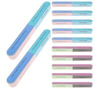 IWOWHERO Lot de 20 Limes à Ongles et Bloc Polissoir en Papier de Verre Outil de Polissage Multifonction pour Manucure Ponceuse à Ongles Compacte Acryliques Usage Professionnel et Voyage