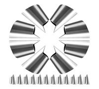 IWOWHERO Lot de 20 Protège-Doigts en Acier Inoxydable Housse de Coupe d'Ongles Protège-Ongles pour Découpage et Cueillette de Légumes Accessoires Manucure Outil de Protection