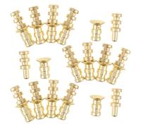 IWOWHERO Lot de 24 Goujons Métalliques Dorés pour Table, Goupilles de Positionnement Multifonctions, 24 Pièces en Métal Revêtement Anti-rayures, Fixation Fiable pour Rallonges et Étagères,