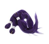 IWOWHERO Lot De 3 Extensions De Cheveux Synthétiques Tressés Crochet Extensions De Dreadlocks Mèches Synthétiques Violettes