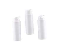 IWOWHERO Lot De 3 Flacons De Lotion Rechargeables De Voyage De 50 Ml En Plastique Design Simple Pour Le Stockage Des Cosmétiques Motif De Couverture Blanche