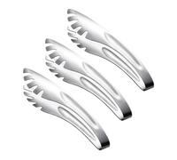 IWOWHERO Lot de 3 Pinces Alimentaires en Acier Inoxydable Épaissi Pinces à Spaghetti Grandes Tailles Multifonctions pour Salades Légumes et Service Cuisine