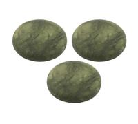 IWOWHERO Lot de 3 Set de Pierres Chaudes de Massage Naturelles en Olivine 5x6 Cm Kit Spa Gua Sha pour Visage et Corps Ensemble D’outils de Massage Relaxant Thermique pour Détente