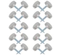 IWOWHERO Lot de 30 Sets de Capuchons de Vis en Acier Inoxydable 304 Brossé, Vis Décoratives de 16 Mm pour Fixation de Miroirs, Armoires et Panneaux en Verre - Résistants la