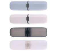 IWOWHERO Lot de 4 Étuis de Voyage pour Brosse à Dents et Dentifrice Plastique Solide Couleurs Assorties Compact et Léger pour Transport Facile