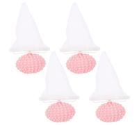 IWOWHERO Lot de 4 Filtres Flottants Réutilisables pour Machine à Laver Paquet Attrape-Poils D’Animaux en Polypropylène et Polyester Couleur Rose Filet Anti-Peluches pour Linge