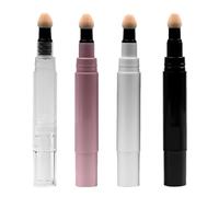 IWOWHERO Lot de 4 Flacons Rechargeables pour Blush et Gloss 5 Ml Tubes Transparents Rose Noir et Blanc Étanches et Compacts pour Maquillage de Voyage et Usage Quotidien