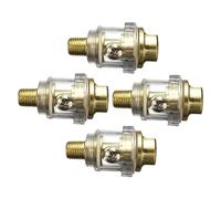 IWOWHERO Lot de 4 Mini Graisseurs Pneumatiques Étanches Connexion Rapide 1/4 Lubrificateur d'Huile Compact pour Outils Pneumatiques Atelier Automobile Bois et Peinture