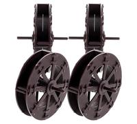 IWOWHERO Lot de 4 Mini Roues à Eau Traditionnelles en Plastique Marron, Éducatif pour Fontaine de Bureau et Décoration de Jardin, Expérience Scientifique Ludique pour Garçon et Filles,