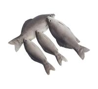 IWOWHERO Lot de 4 Poissons Factices Réalistes en PU, Modèles de Carassins Gris, Accessoires de Décoration pour Photographie, Présentation Alimentaire et Scénographie Couleur Aléatoire