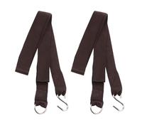 IWOWHERO Lot de 4 Sangles Suspendre en Nylon Ultra Épaisses pour Hamac et Balançoire d'Extérieur avec 2 Crochets Noirs Résistantes Adaptées aux et Activités de Plein Installation sans