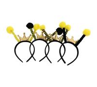 IWOWHERO Lot de 4 Serrage-têtes Tentacules Abeille et Fourmi en Peluche et Éponge, Taille Unique, Accessoires Coiffure de Fête pour Adultes et Garçon et Filles, pour Couleur Aléatoire