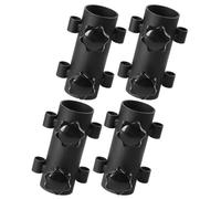 IWOWHERO Lot de 4 Tubes Fixes en Acier Réglables pour Poteau de Canopée - Support Robuste Grand Diamètre pour Tentes Camping Parasols de Terrasse et Bâches D’Ombre - Fixation Antivent