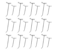IWOWHERO Lot de 40 Crochets Muraux pour Panneau Perforé 10 CM et 15 CM Crochets Métalliques Argentés Résistants Supports Polyvalents pour Étagères à Lattes Rangement Garage la Cuisine