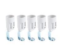 IWOWHERO Lot de 5 Douilles E14 Support Blanc 70 Mm, Base de Lampe à Culot Candélabre en Alliage de Zinc et Plastique, Douilles de Rechange pour Éclairage Résidentiel et Commercial