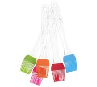 IWOWHERO Lot de 5 Pinceaux à Badigeonner en Silicone Résistant à la Chaleur avec Poignée Transparente Pinceaux à Sauce et Barbecue Polyvalents pour Marinade Pâtisserie et Cuisson