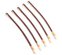 IWOWHERO Lot de 5 Pinces à Cheveux Bec de Canard Plates Marron Métal Dépôt D’Huile Barrette Longue Antidérapante pour Femmes aux Cheveux Épais Coiffures Quotidiennes et Chignons