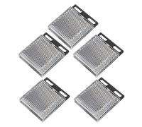 IWOWHERO Lot de 5 Réflecteurs Photoélectriques Carrés Modèle 08 en Matériau Robuste, Panneau Miroir Rétro-Réfléchissant Haute Visibilité pour Capteurs de Faisceau, Usage Extérieur et