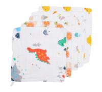 IWOWHERO Lot de 5 Serviettes pour Garçon et Filles en Coton à Six Couches, Lavables et Respirantes, Serviettes de Toilette Absorbantes pour Bébés et Tout-petits, Forme Style Aléatoire