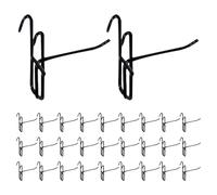 IWOWHERO Lot de 50 Crochets Métalliques en Fer 3,2 Mm pour Panneaux Perforés 10 Cm, Crochets de Rangement Muraux Polyvalents Suspendre D'outils, Bijoux et Décorations à Domicile ou Bureau
