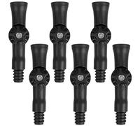 IWOWHERO Lot de 6 Adaptateurs D’angle Rotatifs Noirs pour Rallonge de Perche, Joints Universels Filetés Américains 1,8 Cm, Accessoires Robustes pour Poteau Télescopique, pour