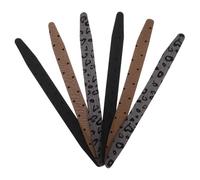 IWOWHERO Lot de 6 Bandeaux à Scratch pour Femmes - Bandeaux Épais en Tissu Léger et Respirant - Couleurs Marron Cœur Noir Pois Gris Rayé - Gestion des Mèches Rebelles pour Sport École