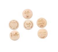 IWOWHERO Lot de 6 Disques Jalons en pour Bébé Cartes de Accessoires Photo Fournitures pour Nouveaux Design Élégant Souvenirs Uniques
