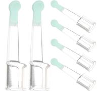 IWOWHERO Lot de 6 Embouts D'oreille de Rechange Transparents, Cuillères à Cérumen Adaptées aux Adultes, Accessoires Pratiques pour Nettoyage des Oreilles et Élimination du Cérumen