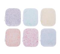 IWOWHERO Lot de 6 Éponges Nettoyantes Visage Épaisses Extraits Naturels Disques Exfoliants Doux et Démaquillants Lavables pour Soin Quotidien Peau