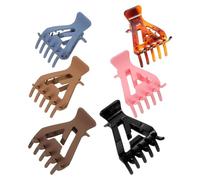 IWOWHERO Lot de 6 Pinces à Cheveux Triangulaires en Acrylique Antidérapantes pour Rehausser les Racines et Donner du Volume aux Cheveux Bouclés pour Queues de Cheval Hautes et Coiffures