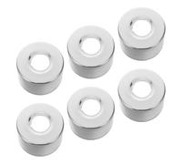 IWOWHERO Lot de 6 Rosaces en Acier Inoxydable pour Rampe D'échelle de Piscine, Diamètre 2,5 Cm, Plaque de Protection Décorative pour Escaliers de Piscine Enterrée, Accessoires