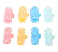 IWOWHERO Lot de 8 Bigoudis en Plastique Forme 8 pour Frange Volume Aérien et Coiffure Légère Adaptés Cheveux Fins et Clairsemés Coiffage Express et Protection Thermique Douce