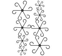 IWOWHERO Lot de 8 Supports de Tiges pour Plantes Grimpantes en Plastique Noir 4 Tailles Étagère Fixe pour Plantes D’Intérieur Stabilisateur pour Monstera Balcon et Salon