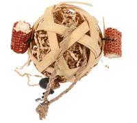IWOWHERO Mâcher pour Oiseaux en Bambou, Panier de Foraging Suspendu | Papier et Rafle de Maïs, Cachette de Friandises, Stimulation Mentale, pour Cage Intérieure, Petits Oiseaux