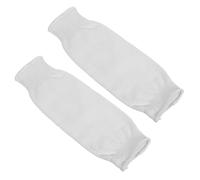 IWOWHERO Manchons Anti-coupures Longs pour Bras en Hppe Renforcé, Protège-bras Résistants aux Rayures et Morsures, Taille L 35 Cm, Blancs Bordure, Manchons Réutilisables pour Jardinage,