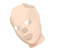 IWOWHERO Masque de Nuit Visage Femme en Nylon Beige, Masque Liftant Respirant pour Double Menton, Soin Intégral pour Peau Ferme et Confortable