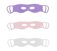 IWOWHERO Masque Oculaire Massage Relaxant 3 Pièces en Silicone Pont Nasal Incurvé Facile à Transporter Soulage la Rigidité des Muscles des Yeux