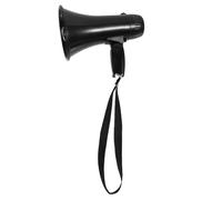 IWOWHERO Mégaphone Portable 25w Noir en Abs Message Playback | Son Clair et Stable, Usage Cheer et Situations D'urgence, Format Manuel Compact