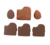 IWOWHERO Mini Éponges Visage Ultra Format Doigt Non Absorbantes pour Fond de Teint et Highlighter Lot de Usage Sec et Humide Texture Peau Sensible Forme Biscuit Chocolat