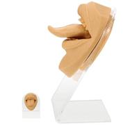 IWOWHERO Modèle de Langue en Silicone Flexible pour Pratique du Piercing Buccal, Forme Simulée de Visage Beige, Kit 1 Set pour Entraînement et Exposition Professionnelle