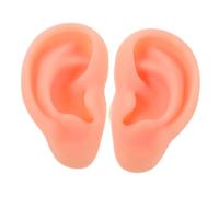 IWOWHERO Modèle Oreille Silicone Souple et Réaliste pour Entraînement Piercing Moule Flexible Réutilisable pour Débutants Outils Pédagogiques Affichage de Bijoux Couleur Peau Claire