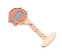 IWOWHERO Montre de Poche Numérique Électronique pour Infirmières Alliage Solide Rose Doré Design Simple Montre pour Femmes Accessoire Pratique et Léger