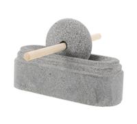 IWOWHERO Mortar And Pestle Set Natural Stone Heavy Duty Rock Grinder For Traditional Chinese Medicine Garlic Seeds Spices Grinding Bowl Easy To Clean
