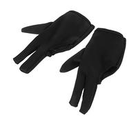 IWOWHERO Moufles de Coiffure Résistants à la Chaleur Protection des Mains 2 Pièces Design 3 Doigts en Tissu Noir pour Salon de Coiffure ou Usage Personnel