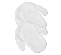IWOWHERO Moufles Exfoliant Visage 1 Paire en Coton Blanc Doux Nettoyage Profond et Gommage du Visage et Spa Adapté Peaux Sensibles Outil de Nettoyage Multifonctionnel