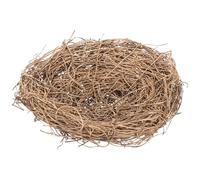 IWOWHERO Nid D’oiseau Décoratif en Rotin Tressé 20 Cm, Nid Artificiel Doré pour Décoration de Fête et Loisirs Créatifs, Accessoire Photo Léger et Résistant pour Mariage et Printemps