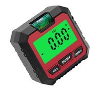 IWOWHERO Niveau à Bulle Numérique Écran LCD Rétroéclairé Rapporteur D’Angle 90° Précis à 02° Outil de Mesure D’Angle Rouge Compact Aimant Intégré pour Maçonnerie et Automobile