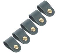 IWOWHERO Organisateur de Câbles et Sangles de Câble Pratiques en Cuir Synthétique 5 Pièces Vert Foncé pour Gestion de Audio et Vidéos au Bureau