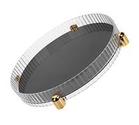 IWOWHERO Organisateur Rotatif de Maquillage Transparent 360° Plateau Tournant Antidérapant pour Cosmétiques et Soins Peau pour Salle de Bain et Bureau Rangement Pratique